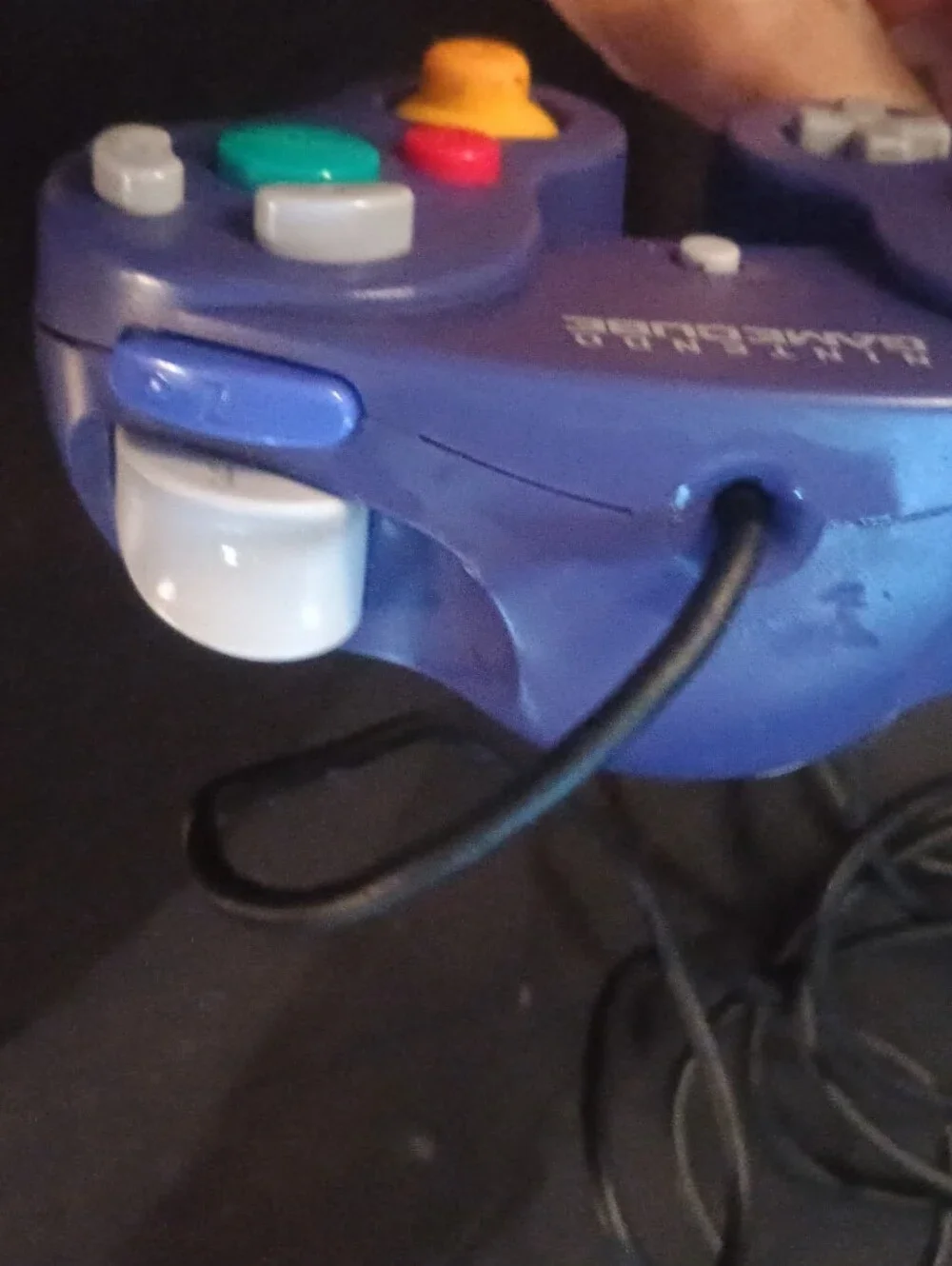 Nintendo GameCube Indigo Wired Controller - Indigo with Teal & Yellow Buttons